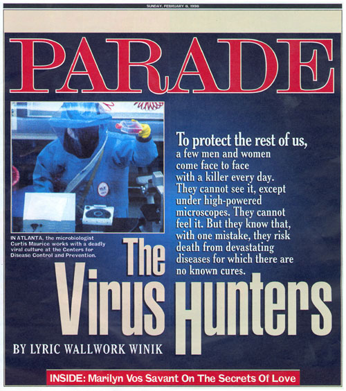 Cover of February 8, 1998 Parade magazine. (Used with permission of Parade Publications and Robin Thomas.)