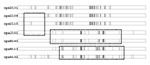Thumbnail of Sequence differences among opa alleles found in genocloud 2 subgroup III serogroup A meningococci from Moscow. Each vertical line represents a nucleotide different from the consensus sequence. Hatched rectangles indicate identical stretches that are inferred to represent gene conversion.