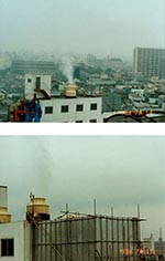 Thumbnail of Spraying scenes from the Aum Shinrikyo headquarters building (photographs taken July 1, 1993, by the Department of Environment, Koto-ward).