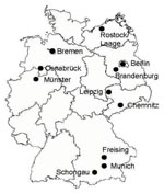 Thumbnail of Locations of the 11 flea-collection study sites in Germany, 2007.