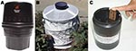 Thumbnail of MosquiTRAP version 2.0 (Ecovec Ltd., Belo Horizonte, Brazil) (A), BG-Sentinel trap (Biogents, Regensburg, Germany) (B), and an ovitrap (C) used for obtaining mosquitoes in the northwestern borough of Belo Horizonte, Minas Gerais, Brazil.
