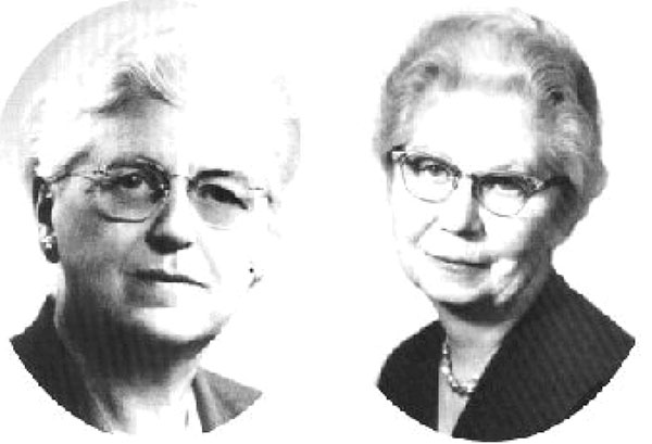 Pearl Kendrick (left) and Grace Eldering. Photo credit: Michigan Women’s Hall of Fame (www.michiganwomenshalloffame.org).