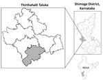 Thumbnail of Location of Thirthahalli Taluka, Shimoga District, Karnataka State, India.