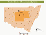 Thumbnail of Hepatitis C virus transmission dynamics among prisoners in cluster C, involving participants 302 and 426, New South Wales, Australia, 2005–2012.