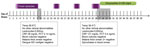 Thumbnail of Timeline of the course of symptoms and treatment, including laboratory test results, for a patient with recurrent fever after traveling to southern Africa, 2015. Temp, temperature; CRP, C-reactive protein; PCT, procalcitonin.