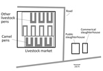 Thumbnail of Diagram of study site indicating market and slaughterhouse settings, Abu Dhabi, United Arab Emirates.