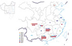 Spatial distribution of 65 human infections with influenza A(H5N6) virus, China, by year, April 21, 2014–December 31, 2021. 