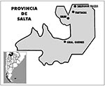 Thumbnail of Surveillance for dengue virus infections in Salta Province: Localities with cases.