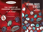 Thumbnail of A different perspective of this stained glass window has also appeared on the cover of the book Microbial Threats to Health: Emergence, Detection, and Response (2003), by the Committee on Emerging Microbial Threats to Health in the 21st Century, Board on Global Health, Institute of Medicine, National Academies Press; another appears on the cover of a series of workshop summaries also published by the Institute of Medicine, National Academies Press.