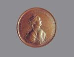 Obverse of medal featured on the cover art. Timothy Ivanov (1729−1802), Bust of Catherine II, (c. 1770−1800). Copper, 2.5 in/64.7 mm, 6.1 oz/173 gm. Louvre Museum, Department of Art Objects of the Middle Ages, Renaissance and Modern Times. Permalink: https://collections.louvre.fr/en/ark:/53355/cl010366995
